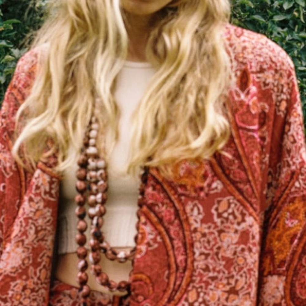 Moroccan Inspired Printed Puffer Jacket With Belt… - image 7